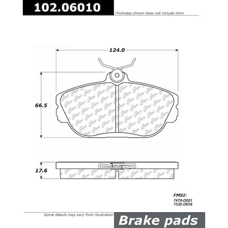 Centric Parts CTEK Metallic Pad, 102.06010 102.06010